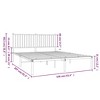 vidaXL Industrial Style Metal Bed Frame with Headboard, Powder-Coated Steel Construction, Supportive Slats and Legs - 4 of 4