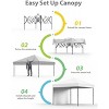 10x10 Pop Up Canopy Tent Outdoor Canopy Heavy Duty Commercial Instant Tent Shelter with 1 Removable Sidewall - 4 of 4