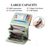 FATMOON Wallets for Women - RFID Blocking Trifold Ladies Wallet with 11 Card Slots, ID Window & Coin Pocket,Ideal for Travel,Commuting - 2 of 4