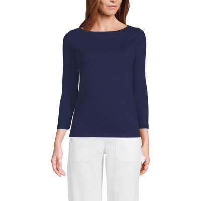 Lands' End Women's Mariner Jersey Boatneck Top