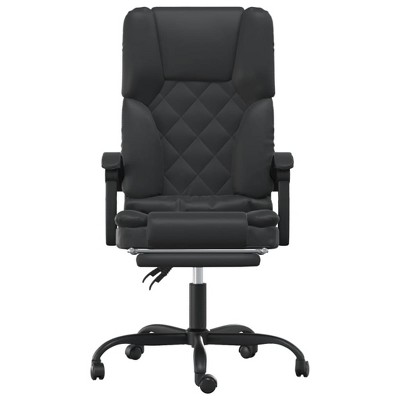vidaXL Massage Reclining Office Chair - Black, Faux Leather