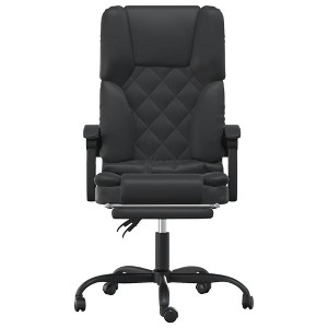 vidaXL Massage Reclining Office Chair - Black, Faux Leather - 1 of 4