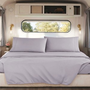 Nestl RV Queen Sheets, Super Soft 4PC Microfiber Sheet Set for Camper, Short Queen Sheets - 1 of 4
