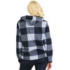 Galaxy J. Come Women's  Loose Fit  Heavyweight Polar Fleece Plaid Hoodie With Faux Shearling Lining - 4 of 4