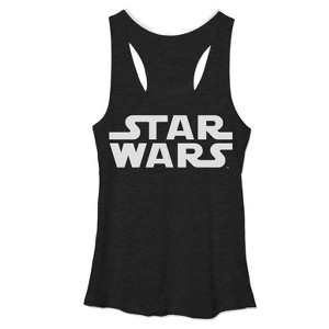 Women's Star Wars Movie Logo Racerback Tank Top - 1 of 3