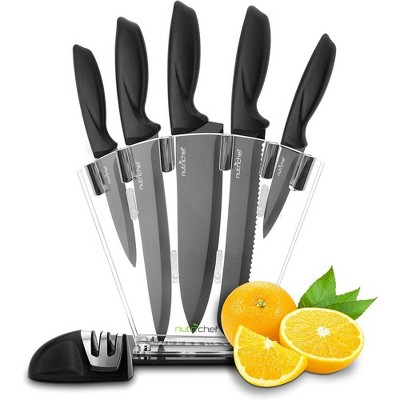 NutriChef 7 Piece Stainless Steel Assorted Knife Set