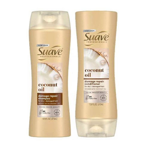 Suave Professionals Coconut Infusion Damage Repair Shampoo & Conditioner - 25.2 Fl Oz/2ct Target
