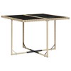 vidaXL Patio Dining Set with Cushions Table and Chairs Outdoor Poly Rattan - Beige Glass 4 Items - 3 of 4