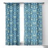 Jenean Morrison Climbing Floral Blues Set of 2 Panel Blackout Window Curtain - Deny Designs - 3 of 4