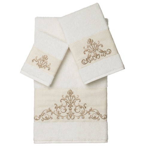 Embellished bath deals towels