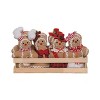 Transpac Fabric 12.2 in. Multicolor Christmas Plush Festive Gingerbread Set of 12 In Crate - 2 of 4