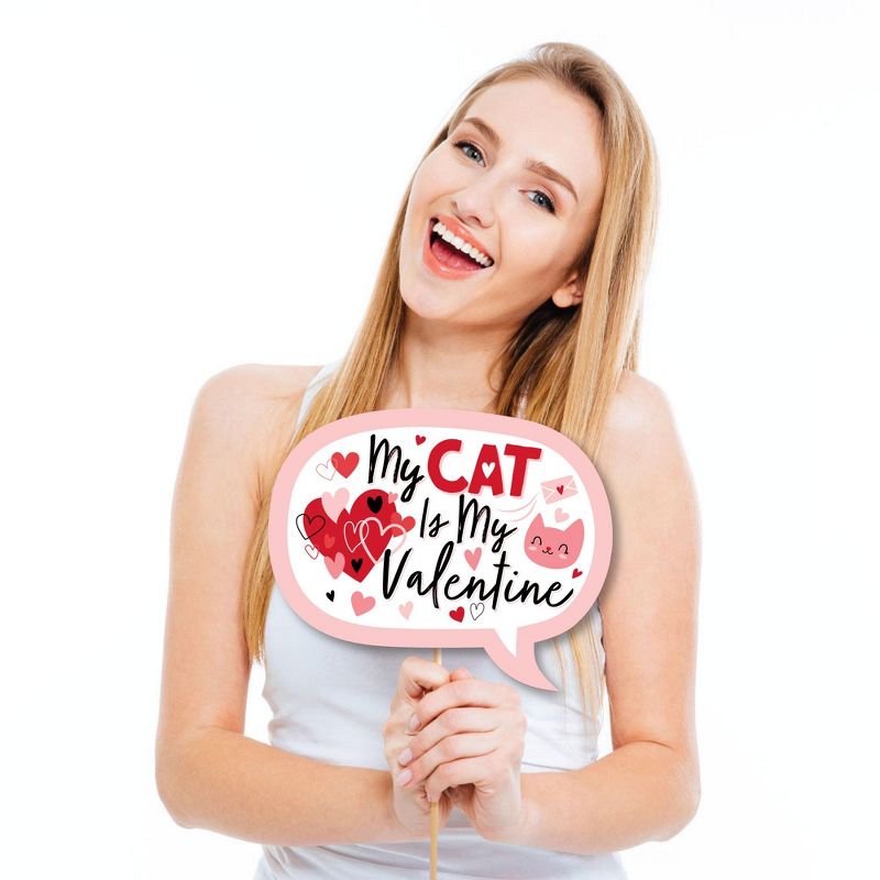 Big Dot of Happiness Funny Happy Valentine's Day - Valentine Hearts Party Photo Booth Props Kit - 10 Piece, 2 of 6