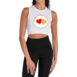 Women's Love A Lot Belly Sleeveless Crop Top Tank - 1 of 4