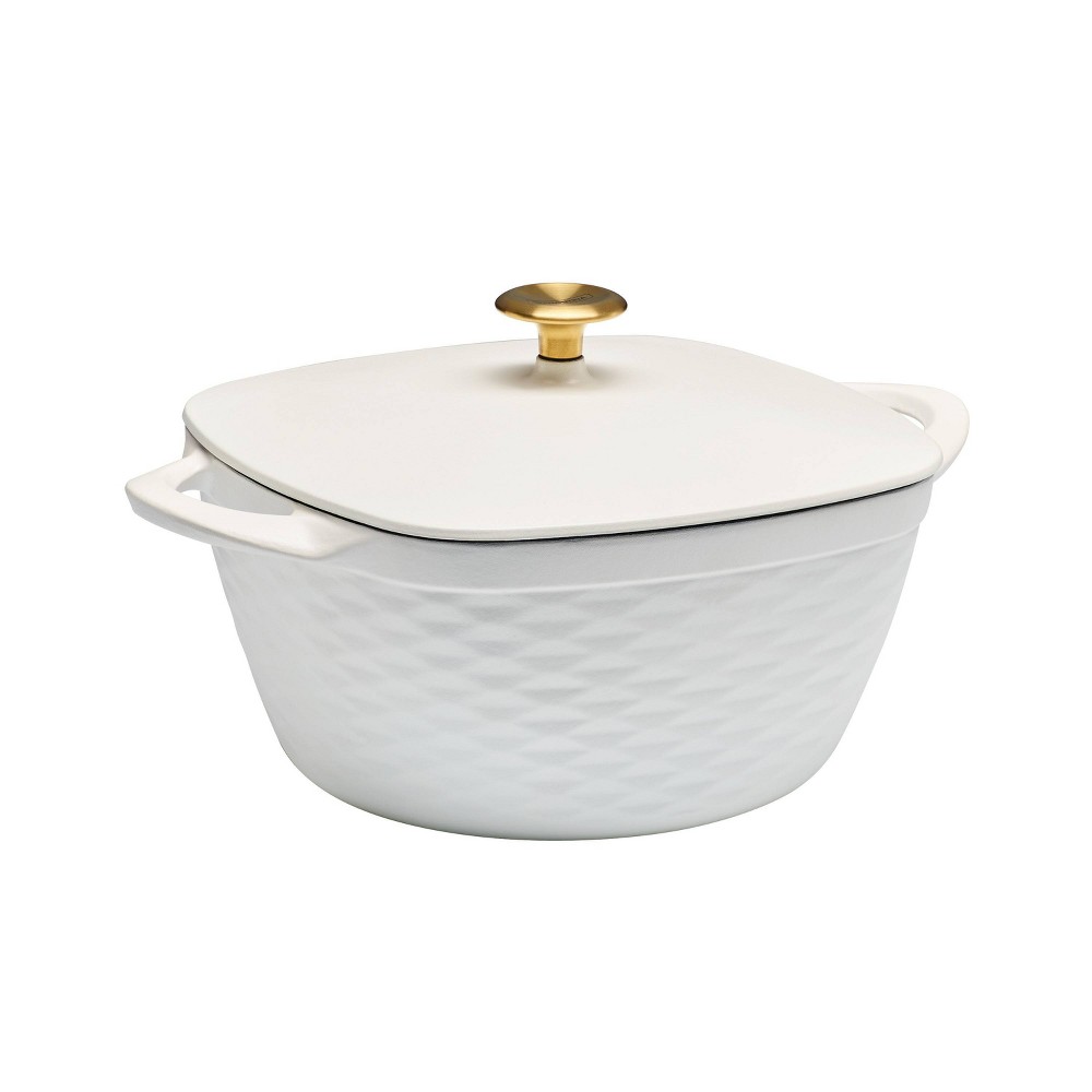 Photos - Pan Tramontina 7qt Enameled Cast Iron Square Dutch Oven - Matte White 