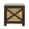 16 Inch Outdoor Patio Ottoman, Square Wicker Ottoman Seat, Patio Rattan Furniture Foot Rest Stool, Outdoor Footstool: Bohemian Handmade Rattan - 4 of 4