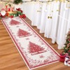 Coolmee  Christmas Tree Cute Outdoor Rug Area Rugs , Non Slip Carpet Rugs, Vintage Washable Rug for Living Room Entryway BackyardGreen - 3 of 4