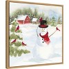 Amanti Art Snowman Christmas IV by Tara Reed Canvas Wall Art Print Framed 22 x 22-in. - 3 of 4