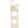 vidaXL Cat Tree Cream Engineered wood, plush, sisal 46.7 in tall - 4 of 4
