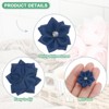 Unique Bargains Artificial Satin Durable Flexible Decorative Mini Ribbon Flowers with Rhinestones 1.2 Inch 100 Pcs - 2 of 4