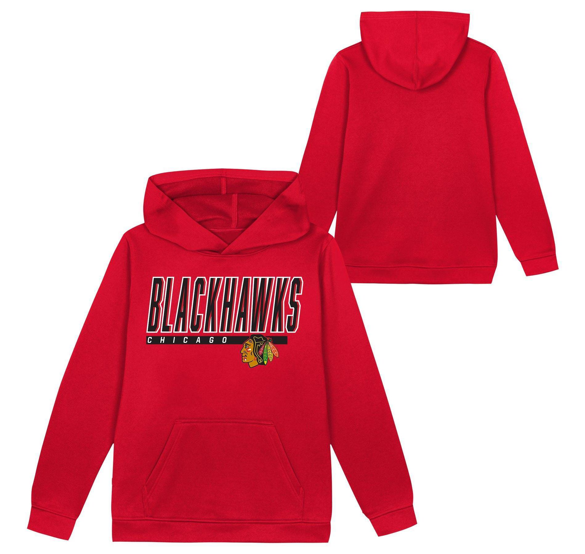 NHL Chicago Blackhawks Boys' Poly Fleece Hooded Sweatshirt