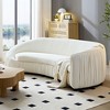 VYNXARIA Modern Design Curved Shaped Sofa Couch for Living Room,Upholstered Fabric 4-Seat Sofa No Need to Assembly Couch for Apartment - 4 of 4