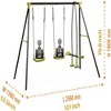 RUVALINO Playground Swings for Outdoor Swing Set, Children Outdoor Playset Place, Suitable for Garden, Courtyard, Green,101”*53.5”*70.8" - 3 of 4
