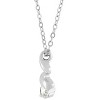 Slickblue Ice Twist Rhodium-Plated Pendant with Round Cubic Zirconia, 0.5 ct, 15.5 Inch Chain, Lobster Clasp - 2 of 3