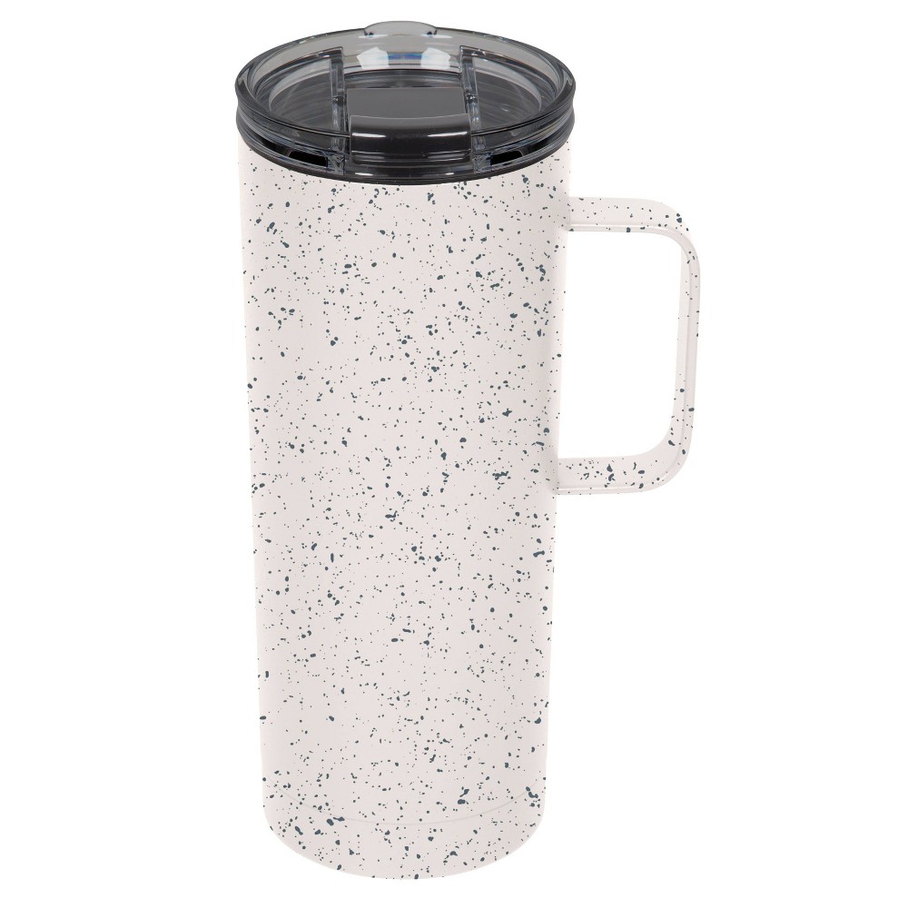 Photos - Glass FIFTY/FIFTY 20oz Speckle Tall Mug White/Slate Gray