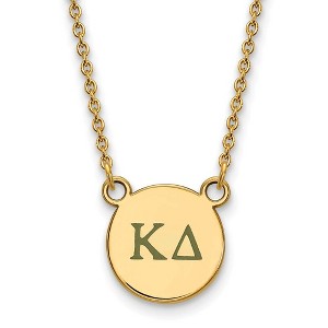Black Bow Jewelry 14k Yellow Gold Plated Sterling Silver Kappa Delta Greek Life Necklace 18 Inch - 1 of 4