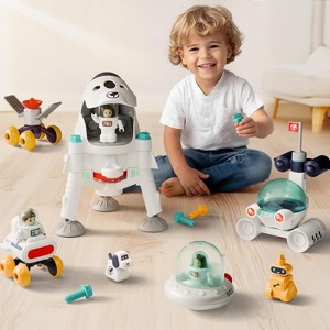 iPlay, iLearn Kids Space Toys, Spaceship Adventure Planet Playset W/ 2 Astronaut Rocket Shuttle - 1 of 3