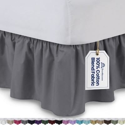 Shopbedding Ruffled Bed Skirt, Bedskirt with Platform, Cotton Blend