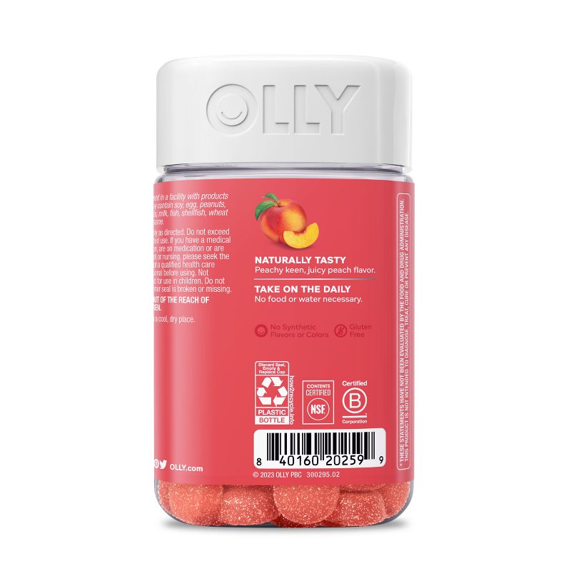 OLLY Probiotic + Prebiotic Gummies - Peachy Peach, 4 of 9