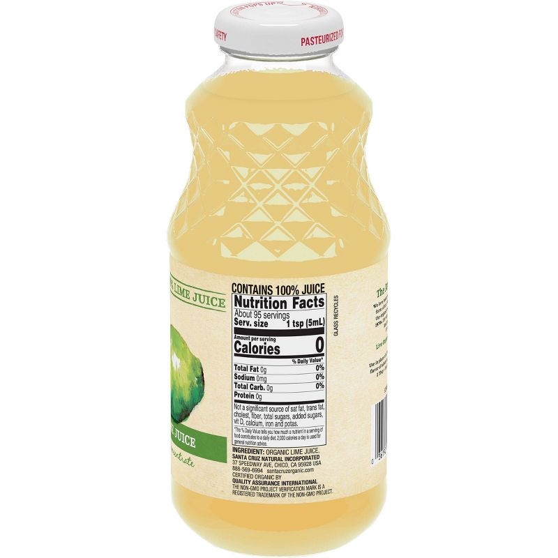 Santa Cruz Organic 100% Pure Lime Juice - 16 fl oz Bottle, 3 of 5