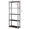 Costway 5-Tier Multi-Functional Storage Shelves Rack Display Bookcase Home Furni Walnut - 3 of 4