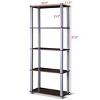 Costway 5-Tier Multi-Functional Storage Shelves Rack Display Bookcase Home Furni Walnut - image 3 of 4