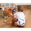 Pavilion Gift Company - Orange and Blue Lacrosse - 6-12 Months Baby Leggings - Pants - 2 of 4