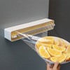 Magnetic Cling Film Dispenser With Slide Cutter Reusable Wall-mounted Wrap Dispenser For Plastic Wrap Tin Foil Wax Paper - 3 of 4