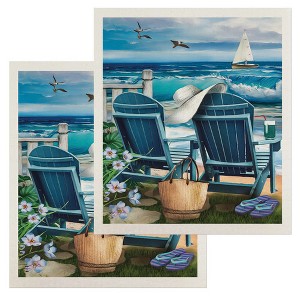 Briarwood Lane Seaside Escape Summer Swedish Dishcloth (2-pack) - 1 of 4