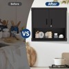 Garvee Wall Cabinet with Doors, Heavy Duty Garage Storage Cabinet for Workshop, Warehouse, Kitchen Black - 3 of 4