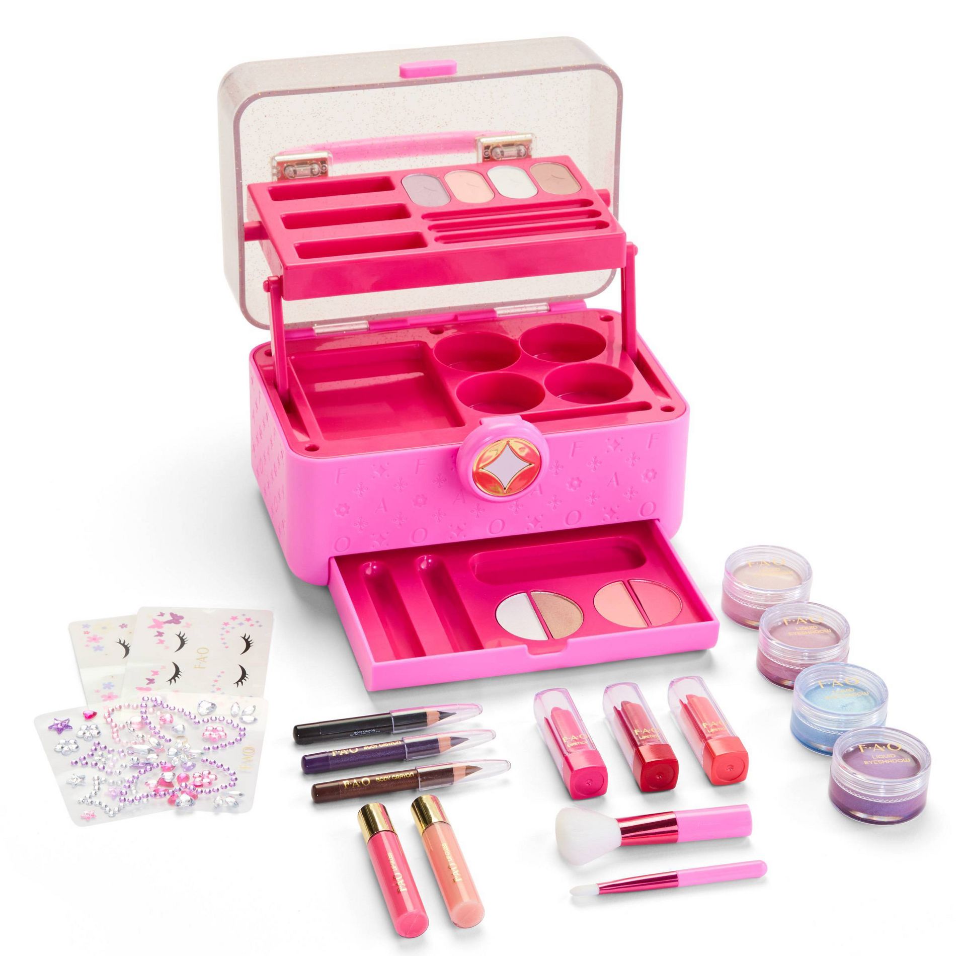 FAO Schwarz Girls' Makeup Caddy - 27pc
