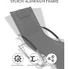 WhizMax Modern Outdoor Lounge Set with Armrest Adjustable Chairs and Side Table, Patio Recliner for Deck, Balcony, Lawn - 4 of 4