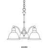 Progress Lighting Madison 3-Light Chandelier, Brushed Nickel, Reversible Glass, Up/Down Mounting, Canopy Included - 2 of 3