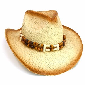 Skeleteen Adults Western Straw Cowboy Hat Costume Accessory - 1 of 4