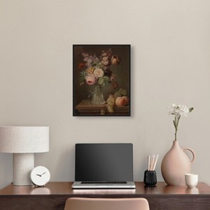 Art Remedy Flower Piece in Glass Vase Vintage Classic Roses Wall Art Framed - 1 of 4