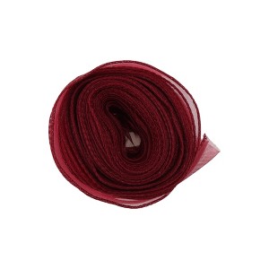 Unique Bargains Ribbon Plain Fishtail Organza Simple Style Polyester 354.33"x1.57" 1Pcs - 1 of 3