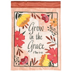 Dicksons FLAG-2134 Grow In Grace Orange and Yellow Floral 18 x 13 Inch Polyester Decorative Garden Flag - 1 of 2