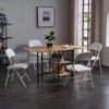 Sevobal Outdoor Portable Chairs 4PCS Foldable Soft Cushion Chair Set with PVC Seat for Living Room and Reception, White, 15.75"*17.72"*30.71" - 2 of 4