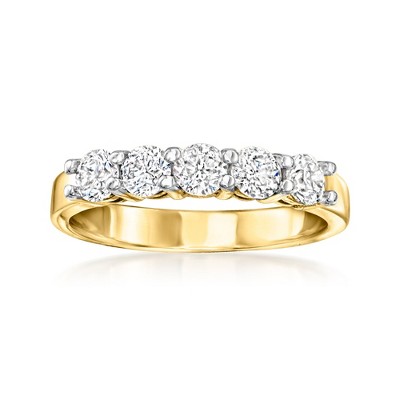 Ross-Simons 1.00 ct. t.w. Diamond 5-Stone Ring in 14kt Yellow Gold