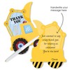 Big Dot of Happiness Construction Truck - Shaped Thank You Cards - Baby Shower or Birthday Party Thank You Note Cards with Envelopes - Set of 12 - 2 of 4