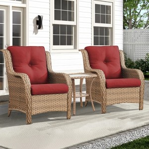 Gymojoy Outdoor Patio Chair with Table High Back Club Chair - 1 of 4
